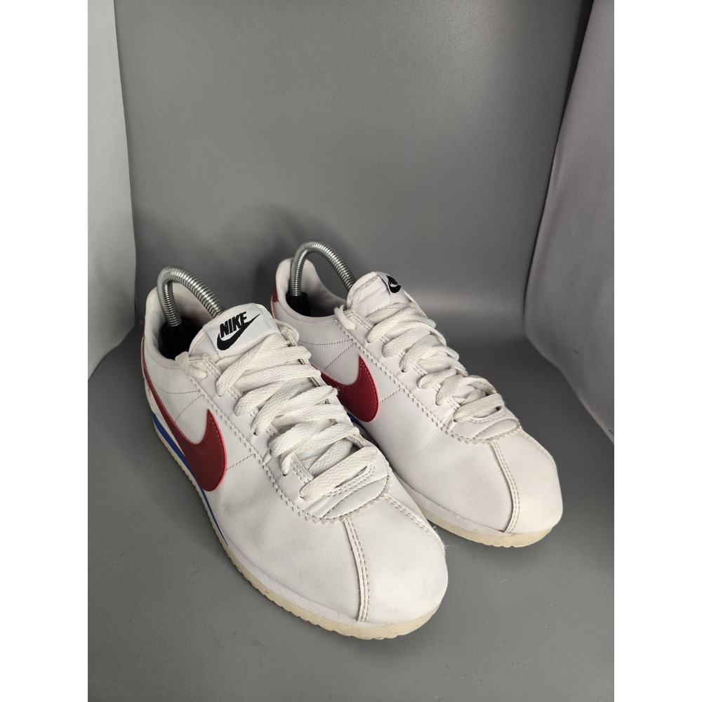 Nike Cortez Basic Leather Womens 7.5 White Varsity Red Royal Blue 807471-103